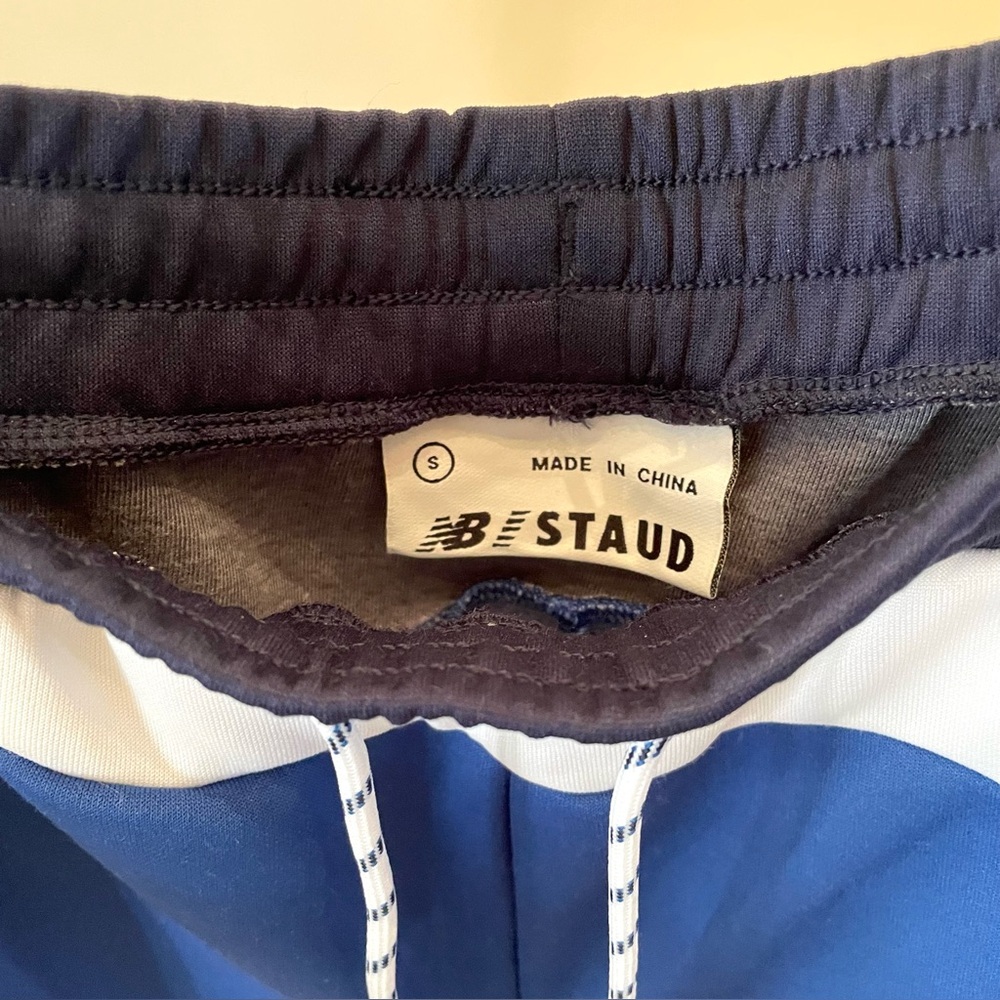 New Balance x Staud Blue and White Retro Track Pants - Picture 4 of 4